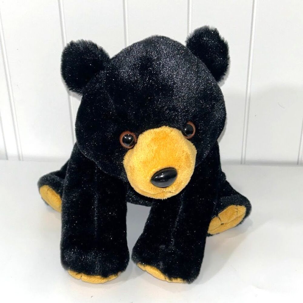 Anico 13" Black Teddy Bear Plush Stuffed Animal w/ Bandana "Byrdadatto" Toy